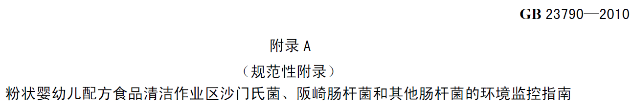 嬰配乳粉生產(chǎn)企業(yè)環(huán)境微生物監(jiān)測（二） ——監(jiān)測項(xiàng)目